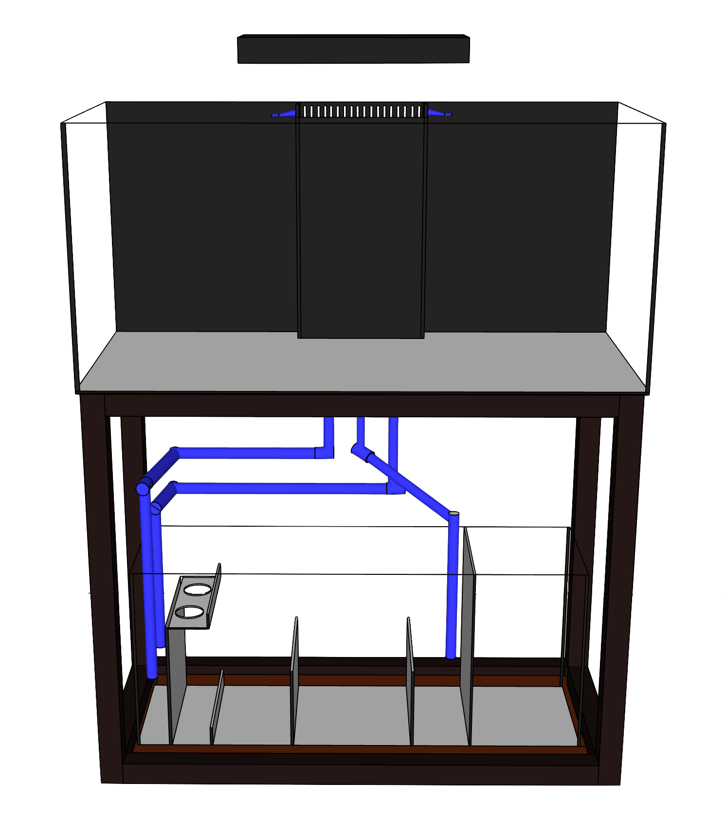 80 x 50 x 50 cm + sump