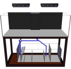 120 x 60 x 60 cm + sump