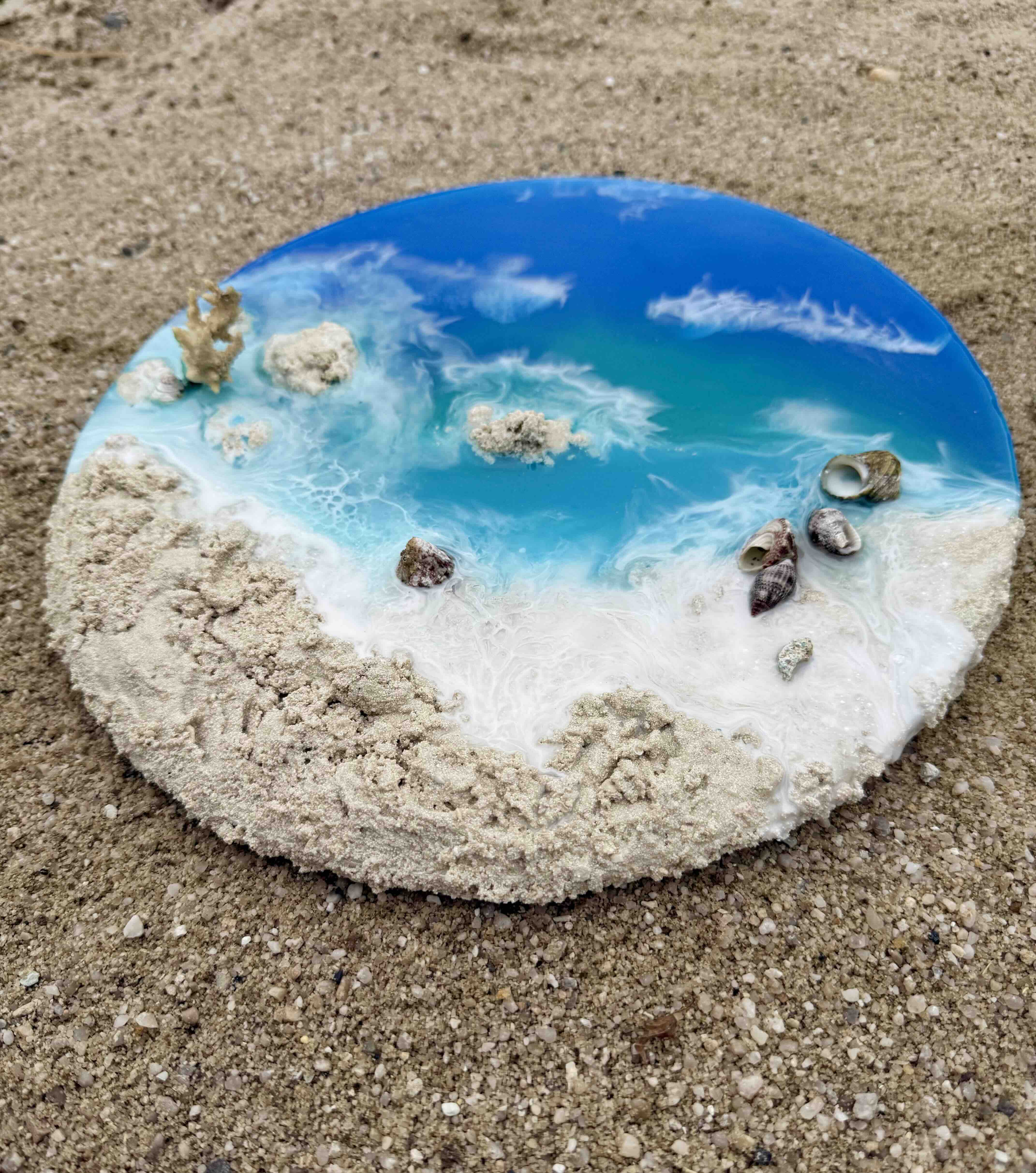 Azurové pobřeží | 3D obraz, 30 cm