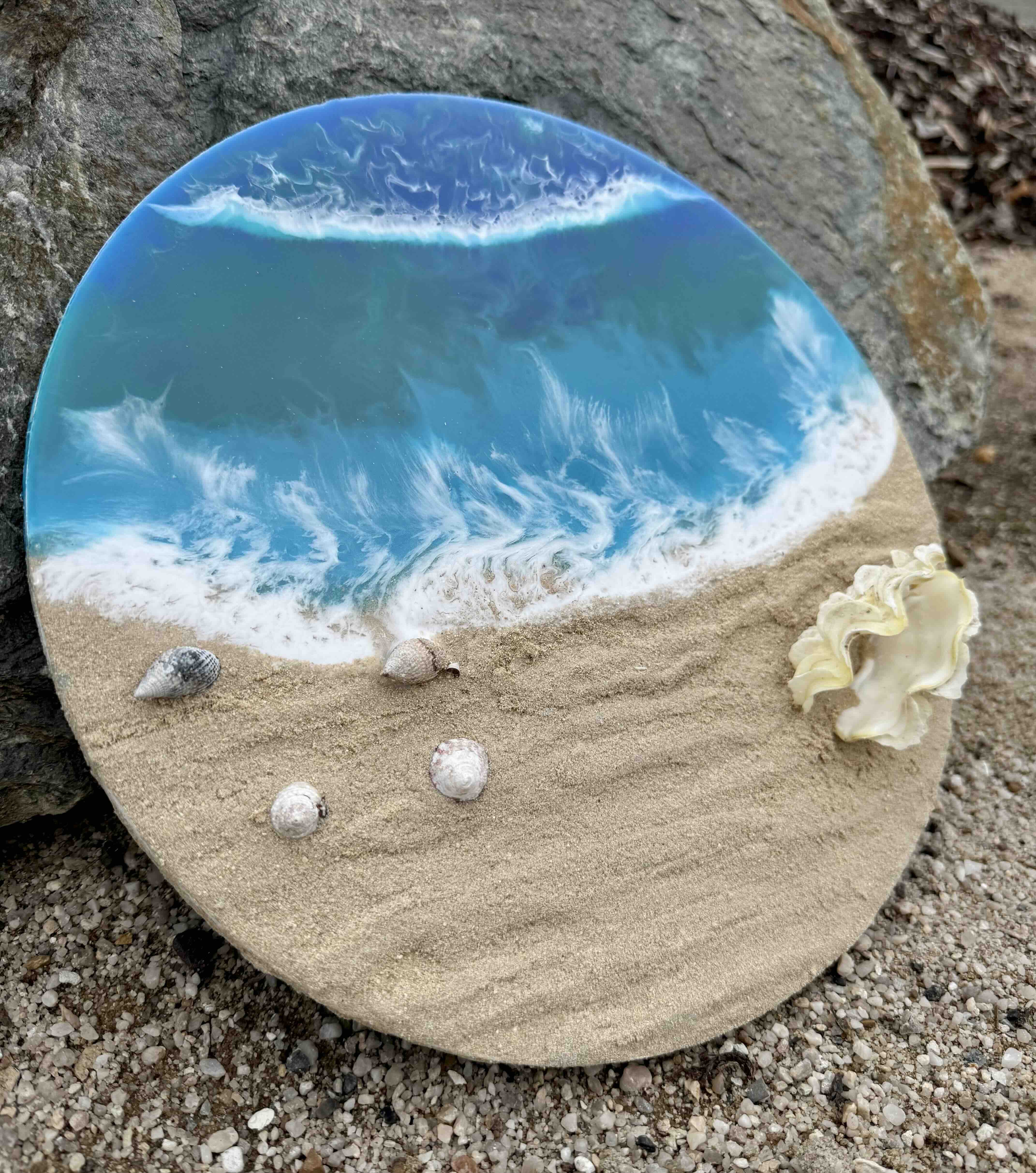 Karibská pláž | 3D obraz, 30 cm